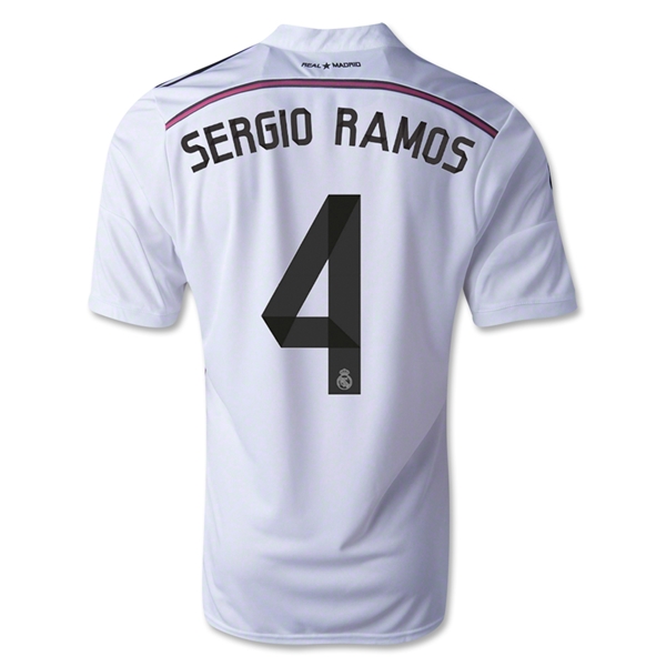 Real Madrid 14/15 SERGIO RAMOS #4 Home Soccer Jersey